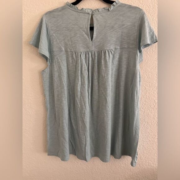 Ella Moss teal Cap Sleeve Bib Collar Blouse - Picture 4 of 6